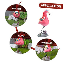 Load image into Gallery viewer, Toyvian Naughty Resin Gnome Statue on Flamingo Ornament for Garden Decor Wear-Resistant Lawn Gnome Adornment Funny Outdoor Decoration for Courtyards and Patios
