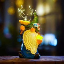 Load image into Gallery viewer, Garden Solar Sculpture, Outdoor Yard Decorations, Resin Gnome-Shaped Solar Statue, Weatherproof Night Lamp Design, Ideal for Lawn Backyard Pathway Patio Poolside Porch Housewarming
