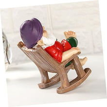 Load image into Gallery viewer, Happyyami Outdoor Garden Gnome Statue Adorable Resin Dwarf Craft for Home Creative Miniature Gnome Ornament for Balcony and Garden Decoration Unique Idea
