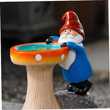 Load image into Gallery viewer, Happyyami Garden Gnome Solar Light Statue Charming Outdoor Decor for Garden Lawn and Patio Resin Gnome Figurine Led Light for Glow at Night
