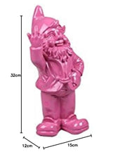 Load image into Gallery viewer, STOOBZ PP 005FC 15 x 12 x 32 cm Cheeky Garden Gnome Figure for Home and Garden - Fuchsia
