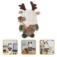 Load image into Gallery viewer, Toyvian Gnome Garden Statue Christmas Gnome Decor Deer Antler Figurine Holiday Ornaments
