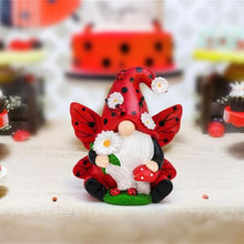 Load image into Gallery viewer, Chenxi Studio Colorful Resins Lady BirdGnomes Figurine Swedish Tomte With Mushroom Ornament For Garden Enthusiasts And Collectors Resins Gnomes Sculpture
