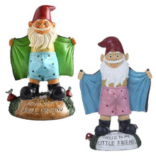 Load image into Gallery viewer, Statues, Sexy Gnome Statues, 5.9 Inch Resin Funny Garden Gnomes, Full Color Say Hello to My Little Friend, Reusable Naughty Gnomes, For Gnome Lovers Lawn Yard Porch, Black
