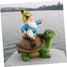 Load image into Gallery viewer, Happyyami Cartoon Solar Gnome Lamp Ornament Solar-Powered Resin Garden Decor for Outdoor Use and Weather-Resistant Unique Decoration for Home and Lawn

