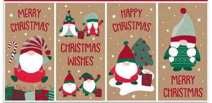 Eurowrap North Pole Christmas Xmas Money Cash Gift Wallets & Envelopes, Kraft Gonks Gnomes Eco 100% Recyclable - Pack of 4 (X3421MWC)
