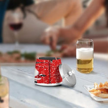Load image into Gallery viewer, Cute Gnome Santa Claus Red Ashtray Women, Stainless Steel Ashtray with Lid, Ash Bucket with Lid Outdoor
