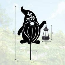 Load image into Gallery viewer, Afirst Solar Outdoor Garden Stake Solar Gnome Decorative Stake Light with Lantern Decorative Metal Outdoor Ornament for Yard Pathway Lawn Patio
