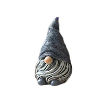 Load image into Gallery viewer, MOOCOCO Gnomes Ornament Resin Statues Mini Dwarf Figurine for Desk Outdoor Garden Patio Porch Lawn Home Decor Sculpture (Blue)
