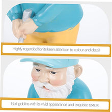 Load image into Gallery viewer, SUPVOX Amusing Golfing Gnome Statue for Outdoor Decor Resin Craft Gnome Realistic Appearance
