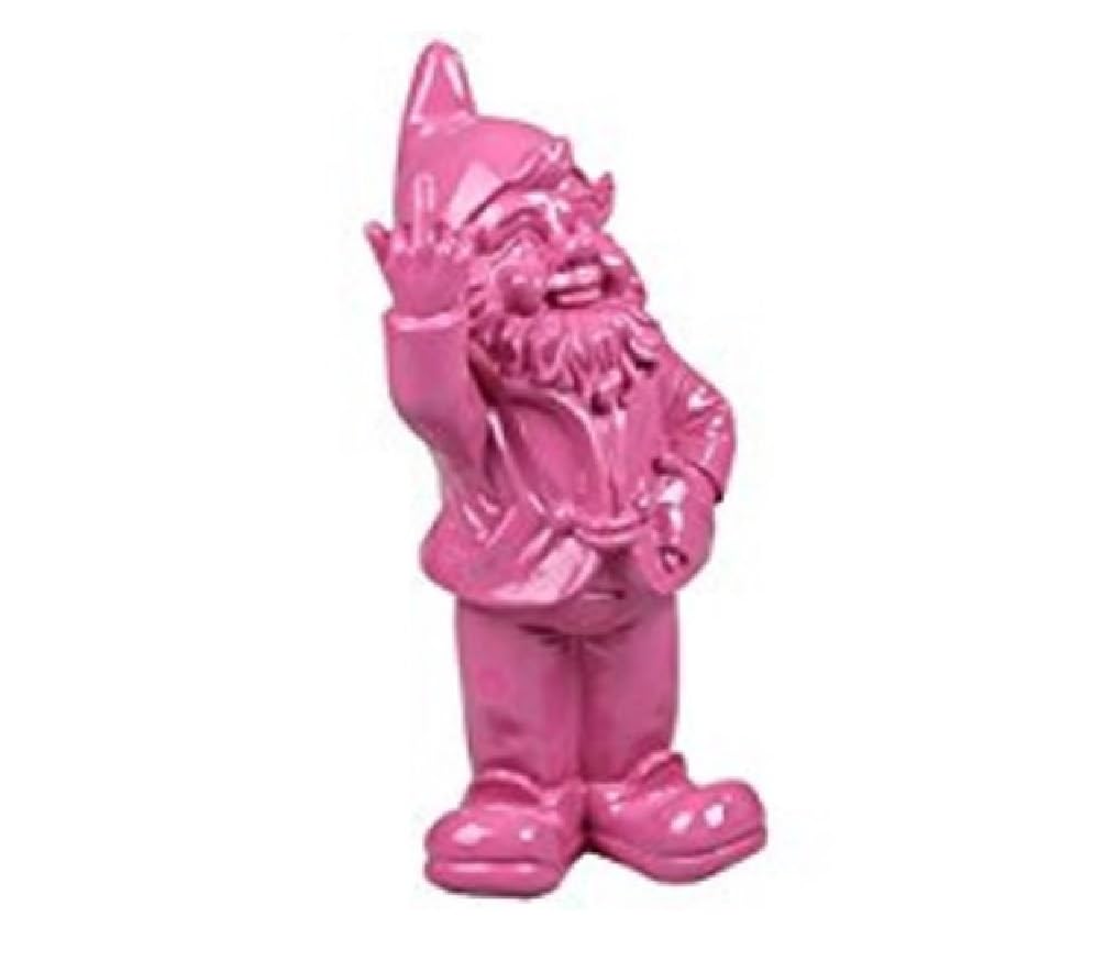 STOOBZ PP 005FC 15 x 12 x 32 cm Cheeky Garden Gnome Figure for Home and Garden - Fuchsia