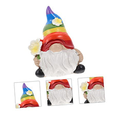Load image into Gallery viewer, DECHOUS 2pcs Garden Gnome Unique Design Gnome Doll Figurine Outdoor Landscape Adornment Courtyard Decor Resin for Yard
