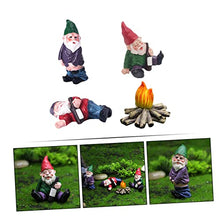 Load image into Gallery viewer, Happyyami Miniature Dwarf Adornments Resin Elf Garden Ornaments 4pcs for Micro Landscape Decor
