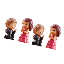 Load image into Gallery viewer, LIOOBO 6pairs Miniature Couples Ornaments for Creative Landscape Decoration Resin Bride and Groom Figures for Mini Garden and Desktop Use
