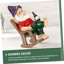 Load image into Gallery viewer, Happyyami Outdoor Garden Gnome Statue Adorable Resin Dwarf Craft for Home Creative Miniature Gnome Ornament for Balcony and Garden Decoration Unique Idea
