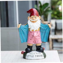Load image into Gallery viewer, Statues, Sexy Gnome Statues, 5.9 Inch Resin Funny Garden Gnomes, Full Color Say Hello to My Little Friend, Reusable Naughty Gnomes, For Gnome Lovers Lawn Yard Porch, Black
