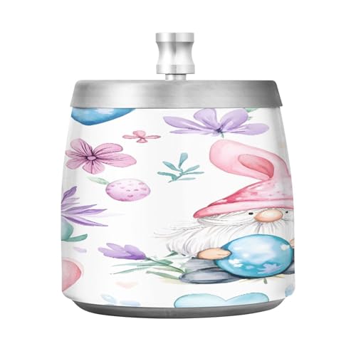 Cute Easter Gnomes Colorful Eggs Ash Tray Women, Stainless Steel Ashtray Outdoor, Smoking Ashtray Outdoor