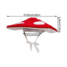 Load image into Gallery viewer, Tsffae Red Mushroom Hat Beret Costume Party Ornaments Head Decoration Plant Cap Funny Novelty Hat Fancy Dress Accessory for Women Girls
