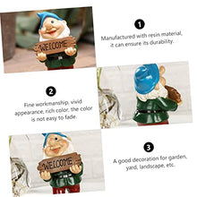 Load image into Gallery viewer, Happyyami Gnome Welcome Sign Garden Decor Resin Waterproof Gnome Ornament Unique Dwarf Sculpture
