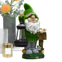 Load image into Gallery viewer, Solar Gnomes Decor, Garden Gnome Statue, Cute Outdoor Sculpture with Solar Lantern, 6.3x3.15x0.98 inches Yard Decoration, Ideal for Home, Lawn Inside, Family, Kids and Friends
