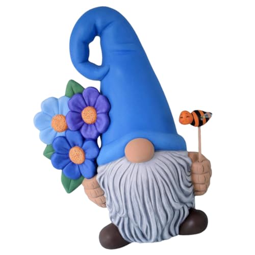 Ciieeo Garden Gnome Statue Resin Gnome Figurine for Outdoor Patio Lawn Decor Creative No-face Design for Garden Indoor Use Compact for Easy Installation and Movement
