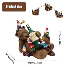 Load image into Gallery viewer, Garden Ornaments, Funny Garden Gnomes Drunk Bear Funny Gnome Statues Dwarf Figurine Resin Garden Statue Home Decoration for Lawn Ornaments
