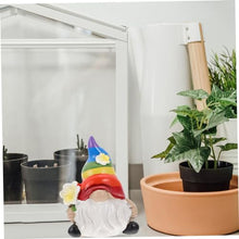 Load image into Gallery viewer, Happyyami 2pcs Rainbow Gnome Statues Garden Decor for Outdoor Use for Flower Bed and Backyard Ornaments
