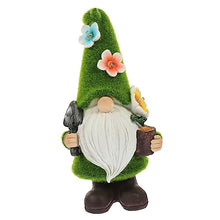 Load image into Gallery viewer, Happyyami Christmas Garden Gnome Lamp Resin Gnome Figurine Outdoor Solar Light Decor for Garden and Patio Festive Holiday Ornament for Family and Friends
