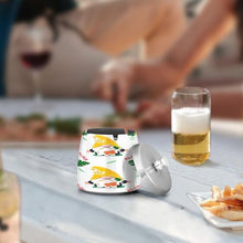 Load image into Gallery viewer, Whimsical Gnomes Bright Cigarette Ash Tray, Covered Ashtray with Lid, Home Trash can with Lid
