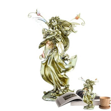 Load image into Gallery viewer, kivrimlarv Garden Fairy Figurines - Fairy Statue Miniature Figurines - Fairy Statue Miniature, Flower Fairy Miniature Decoration for Courtyard
