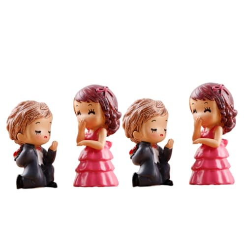 Happyyami Mini Landscape Decor Couples Adornment Resin Crafts Couples Adornment Micro Landscape Ornament