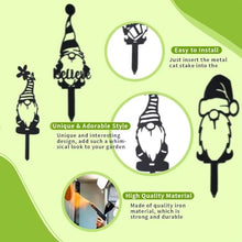 Load image into Gallery viewer, 4pcs Metal Garden Gnomes Outdoor Funny Gnome Statues for Yard Art Large Size Decorative Garden Stakes

