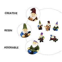 Load image into Gallery viewer, Happyyami 6pcs Creative Resin Garden Gnome Ornament Set Grandad Garden Ornaments Gnome Statue Micro Landscape
