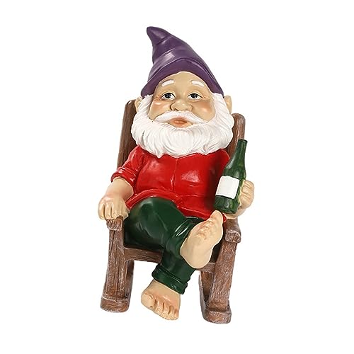 BESPORTBLE Outdoor Garden Gnome Dwarf Statue Resin Gnome Ornament Small Dwarf Ornament