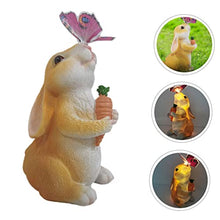 Load image into Gallery viewer, Happyyami Garden Solar Bunny Light Decorative Lawn Lamp for Creative Animal Statues for Outdoor Garden Decor Compact Night Lighting
