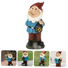 Load image into Gallery viewer, Happyyami Garden Gnomes Statue Resin Dwarf Ornament Resin Decoration for Fairy Garden Home Office Desktop Decor
