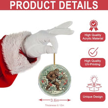 Load image into Gallery viewer, Christmas Ornaments Decorations - 3.6 in Acrylic - Gag Gifts - White Elephant - Stocking Stuffers (Bigfoot Attack Gnomes 1 - Hilarious Funny Naughty Adult - Gifts for Bigfoot Garden Lover)
