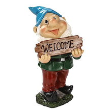 Load image into Gallery viewer, Happyyami Gnome Welcome Sign Garden Decor Resin Waterproof Gnome Ornament Unique Dwarf Sculpture
