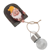 Load image into Gallery viewer, Garden Gnome Statue with Solar Light Tree Hugger Garden Figurine Decoration for Outdoor Yard Patio
