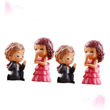 Load image into Gallery viewer, LIOOBO 6pairs Miniature Couples Ornaments for Creative Landscape Decoration Resin Bride and Groom Figures for Mini Garden and Desktop Use
