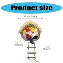 Load image into Gallery viewer, Limtula Garden Landscape Statue Gnomes And Rabbits With Ladder Resins Hanging Ornament For Indoor And Outdoor Use Tree Decors Garden Decoration
