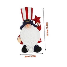 Load image into Gallery viewer, Alipis 2pcs Independence Day Resin Gnome Figurine Patriotic Home Adornment Creative Dwarf Decoration for July for Friends and Family
