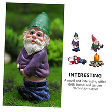Load image into Gallery viewer, BESPORTBLE 4pcs Dwarf Bonfire Decor Landscape Resin Gnomes for Garden Unique Adornments for Fairy Miniature Gardens Safe Decorations Fun Educational Toy
