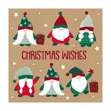 Load image into Gallery viewer, Eurowrap Assorted Christmas Cards Xmas Gnomes Gonks, 2 Cute Designs Merry Christmas and Christmas Wishes - Pack of 12
