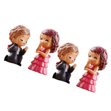 Load image into Gallery viewer, VANZACK 1set Miniature Couples Adornment Resin Crafts for Micro Landscape Desktop Decoration Creative Cartoon Design for Mini Gardens Succulent Displays and Home Decor 2pairs
