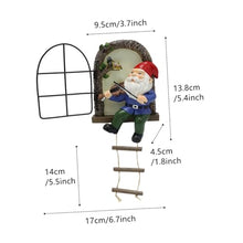 Load image into Gallery viewer, Happyyami Resin Garden Gnome Figurine Cute Gnome Decoration for Garden Lawn and Home Decor for Outdoor and Indoor Use
