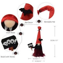 Load image into Gallery viewer, Attiigny Halloween Vampire Decorations Gnomes Plush, Festival Ornaments Red Stuffed Scandinavian Gonk, Handmade Shelf Tabletop Decor Santa Tomte Halloween Party Gifts for Family,Friends
