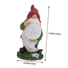 Load image into Gallery viewer, Toyvian 1Pc Garden Solar Light Gnome Statue Ornament Charming Outdoor Decor for Lawn Patio Landscape Durable Resin Design with Solar Function for Warm Ambiance
