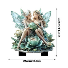 Load image into Gallery viewer, ZXDTVFGN Fairy Garden Figurines, Plant Pot Decorations, Miniature Garden Fairies, Resin Gnome Statues, Fence Ornaments, For Fairy, Desk, Outdoor Decor, Sturdy Material,9.84x11.81 Inches
