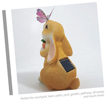 Load image into Gallery viewer, Happyyami Garden Solar Bunny Light Decorative Lawn Lamp for Creative Animal Statues for Outdoor Garden Decor Compact Night Lighting
